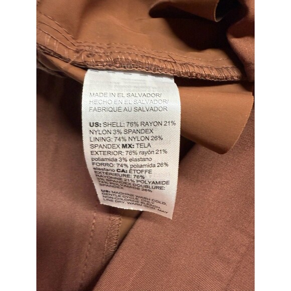 Chico's Bridgett Pull On Ankle Pants 2P 12P Rust Orange Comfort Business Casual - Picture 6 of 8